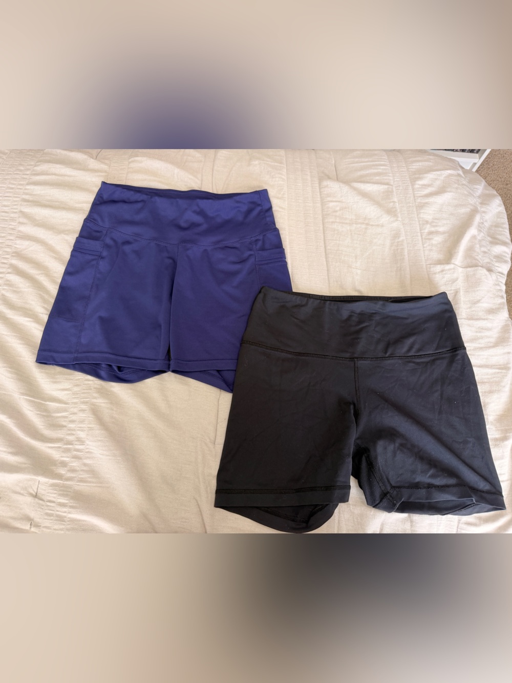 90 Degree By Reflex Women's Athletic Shorts - Black & Purple